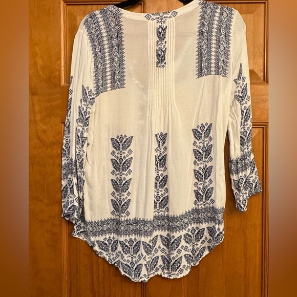 Daniel Rainn Amely Split Neck Blouse Sz. L - Picture 4 of 6